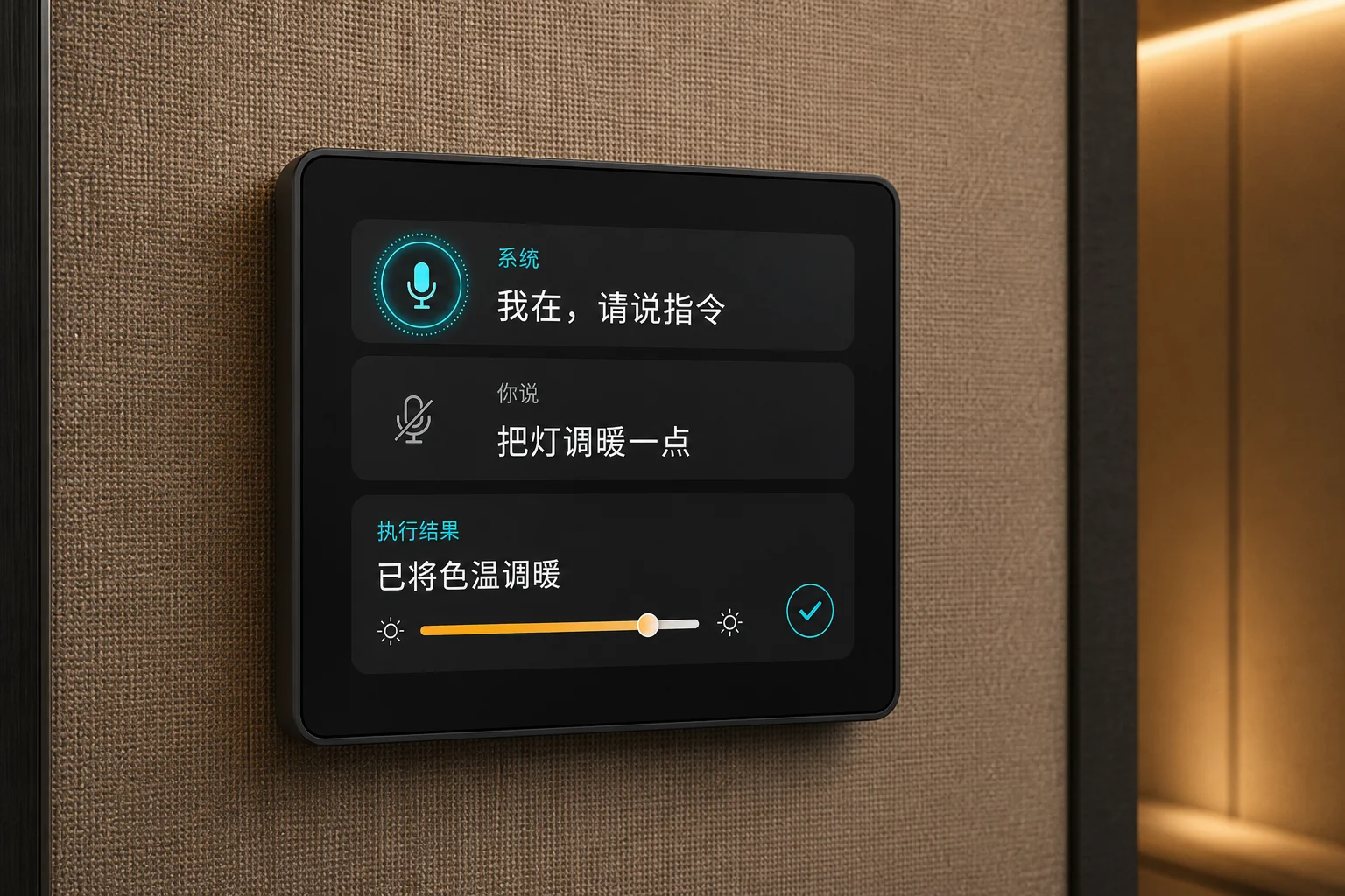 一塊 86 面板，讓空間聽得懂、管得住